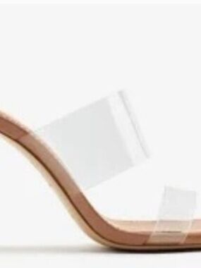 Zara Basic Collection transparent heeled sandals